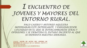 Cartel I Encuentro de Jóvenes y Mayores del Entorno Rural