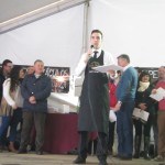 Juan Antonio Pérez, ganador del concurso en la categoría de cortador de jamón. Foto: La Plaza.