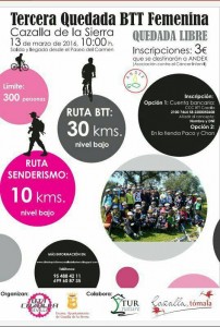 Quedada BTT Femenina Cazalla 2016