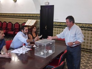 Sorteo de la adjudicación de las parcelas en 2011.